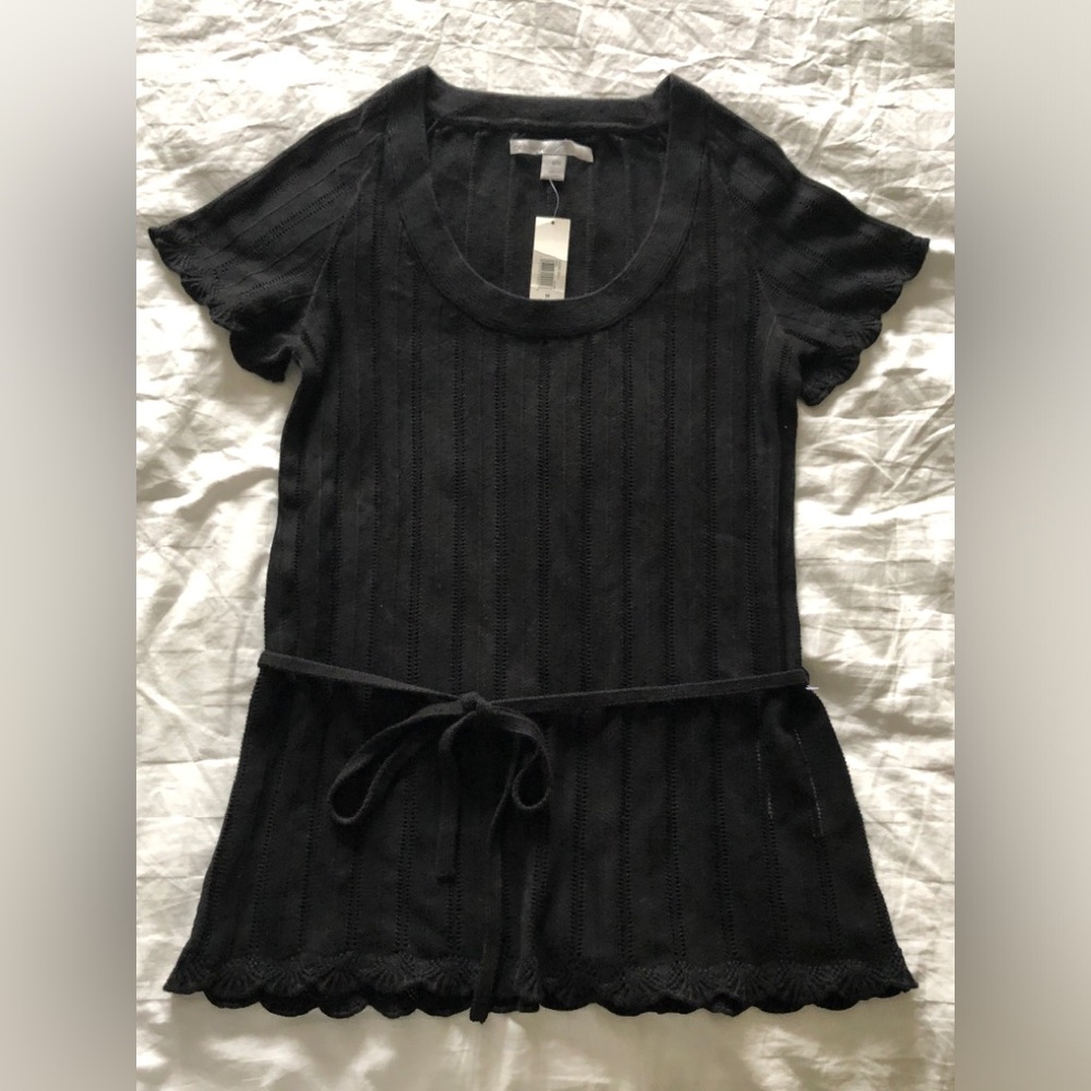 NWT Womens Black Knit Top Med
